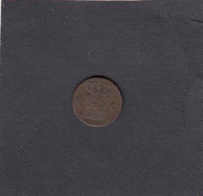 Beschrijving: 1/2 Cent WILLEM III 